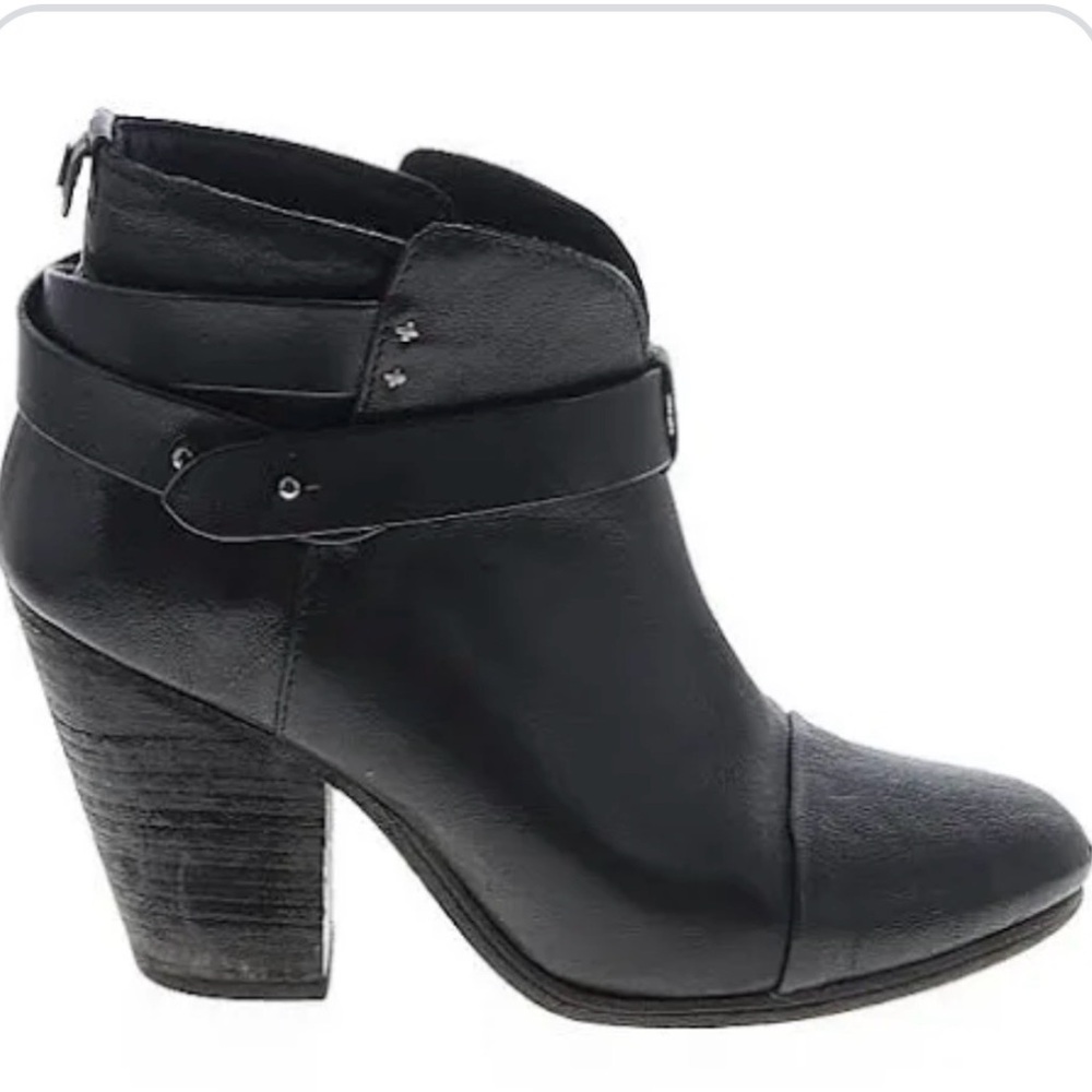rag & bone Black Leather Ankle Booties EURO 39 USsize 9